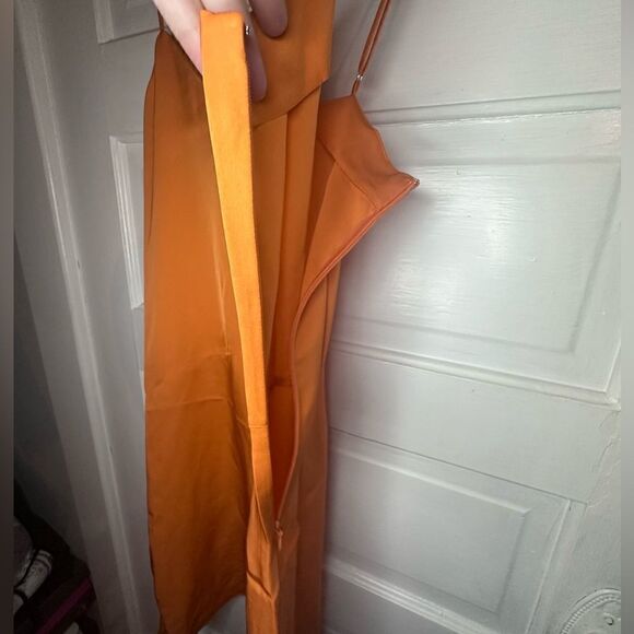 Lita | NWTs Silk Slip Dress in Orange Size Medium - Picture 9 of 11